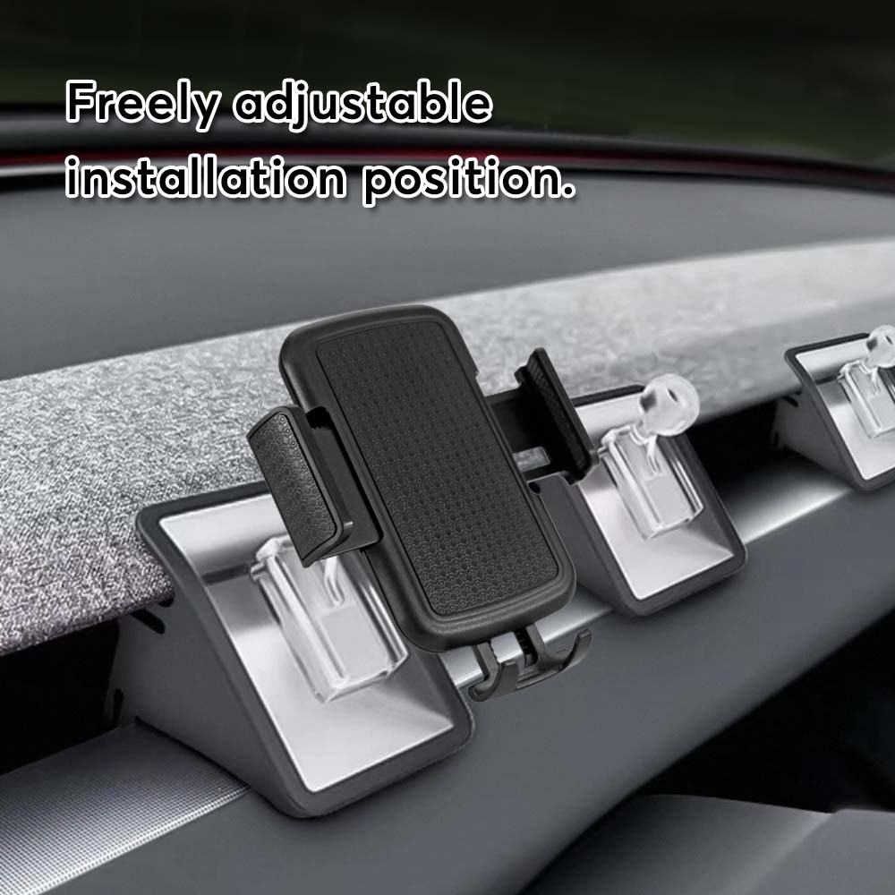 Tesla Model 3 Y Phone Mount Holder Strong Adhesion 360° Adjustable Cell Phone Holder Stand Tesla Model 3 Highland Tesla Model Y Juniper Interior Accessories Fit for iPhone & Android