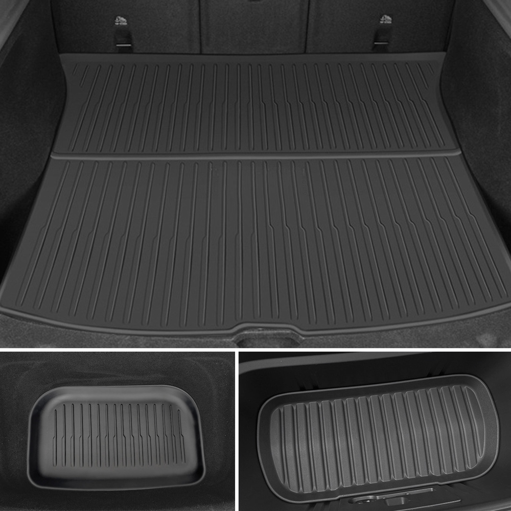 Tesla Model Y Juniper All Weather Cargo Liners Trunk Mats Front and Rear Frunk Trunk Tray Mats Protector 3PC