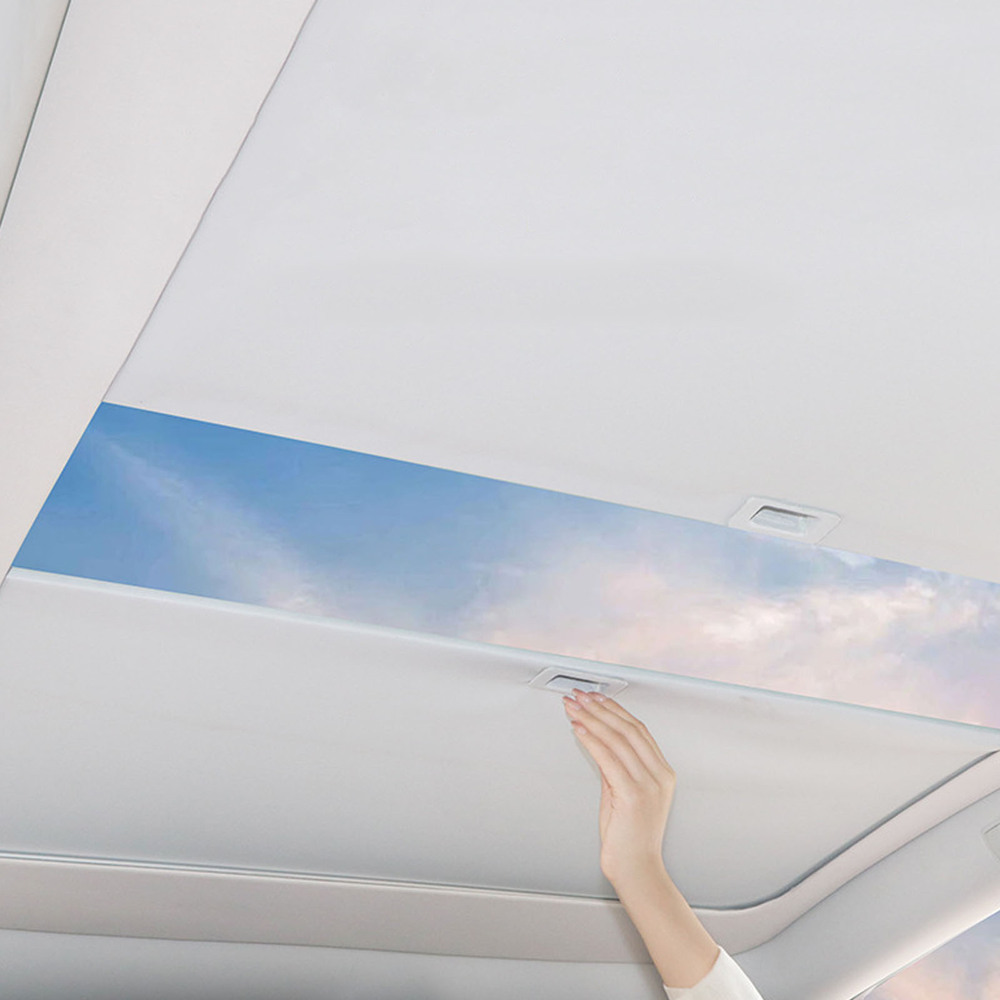 Tesla Model Y Juniper Retractable Sunshade Roof Upgraded 3.0 Full Coverage Windshield Glass Roof Sun Shade UV Protection Heat Resistance SunShade